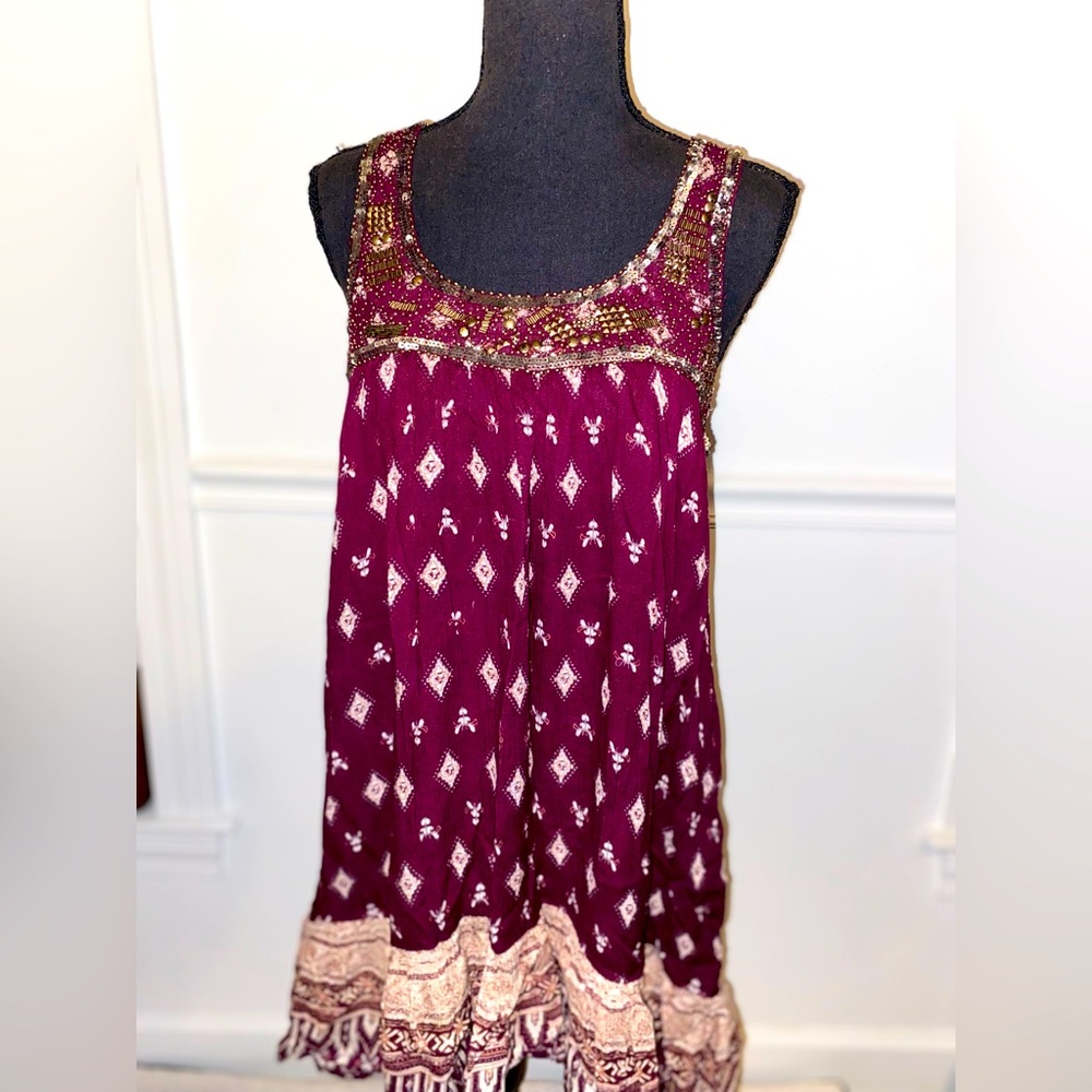 En’Creme Berry Embellishment Top Size S